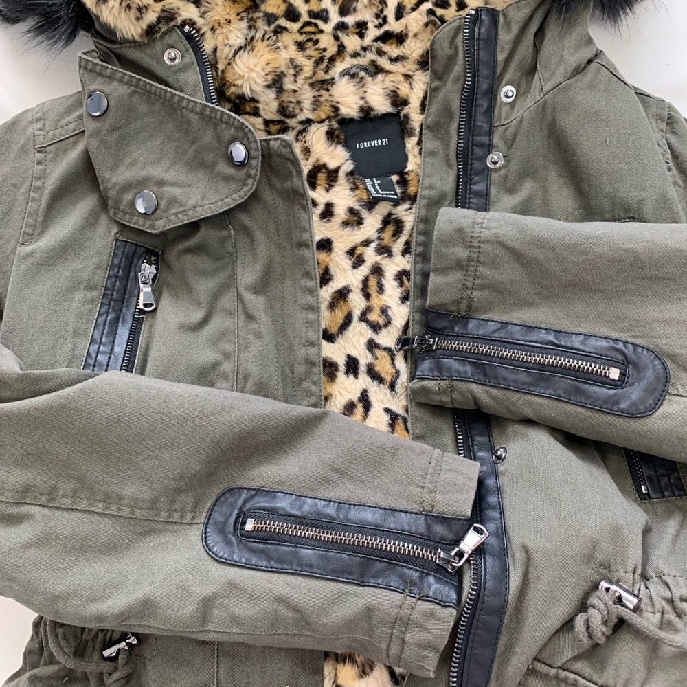 Forever21 Hooded Long Coat - Picture 5 of 8